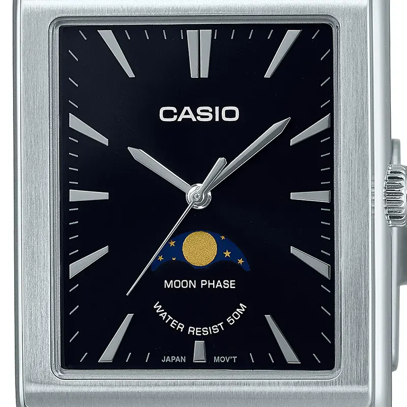 Casio Enticer Stainless Steel Black Dial Men's Watch- MTP-M105D-1AV